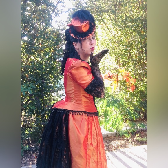 1880s Victorian Bustle Steampunk Cosplay Costume Halloween, Theater, Reenactment - Picture 4 of 9